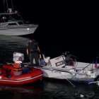 Investigators at crash site of the 2009 fatal boating accident in Long Island Sound.