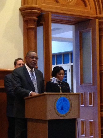 DCF Deputy Commissioner and New Haven Mayor Toni Harp announce new children's mental health pilot program. 