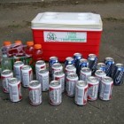 The cooler, beer and Gatorade recovered by investigators.